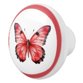 Moderne rode vlinder  meisje lade knop (Rechts)