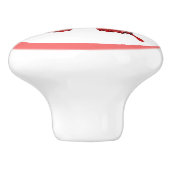 Moderne rode vlinder  meisje lade knop (Zijkant)