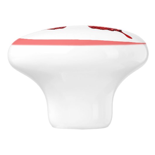 Moderne rode vlinder  meisje lade knop (Zijkant)