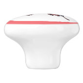 Moderne rode vlinder  meisje lade knop (Zijkant)