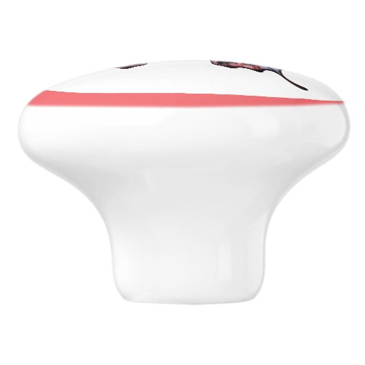 Moderne rode vlinder  meisje lade knop (Zijkant)