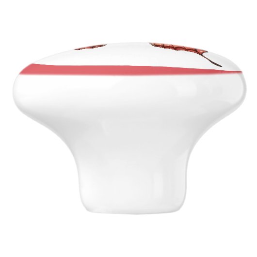 Moderne rode vlinder meisje lade knop (Zijkant)