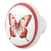 Moderne rode vlinder meisje lade knop (Rechts)