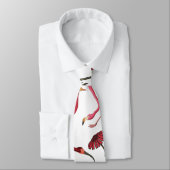 Moderne rode vogel ontwerp stropdas (Gebonden)