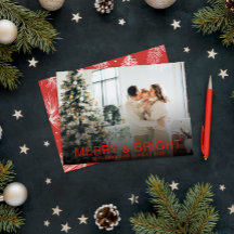 Moderne rode vrolijke & heldere stijlvolle kerstfo