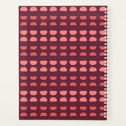 Moderne rode Waterverf personaliseren Planner (Achterkant)