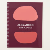 Moderne rode Waterverf personaliseren Planner (Voorkant)