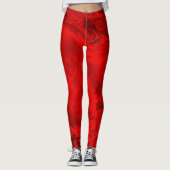 Moderne rode werveling leggings (Voorkant)