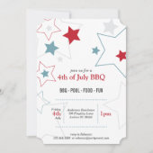 Moderne rode witte & blauwe sterren kaart (Voorkant)