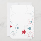 Moderne rode witte & blauwe sterren kaart (Achterkant)