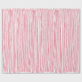 Moderne rode witte lijnen cadeaupapier (Vlak)