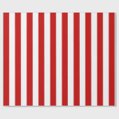 Moderne rode witte strepen met kerstcadeaupapier cadeaupapier (Vlak)