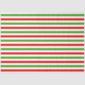 Moderne rode witte strepes kerst tissuepapier (Voorkant)