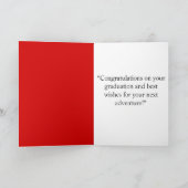 Moderne Rode & Witte Verpleegster Afstudeer Felici Kaart (Binnen)
