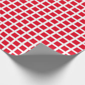 Moderne rode witte vleid, gevarieerd vakantiecadea cadeaupapier (Hoek)