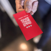 Moderne rode zakelijke foto QR-code Visitekaartje