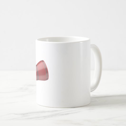 Moderne rode zaklamp koffiemok (Voorkant rechts)