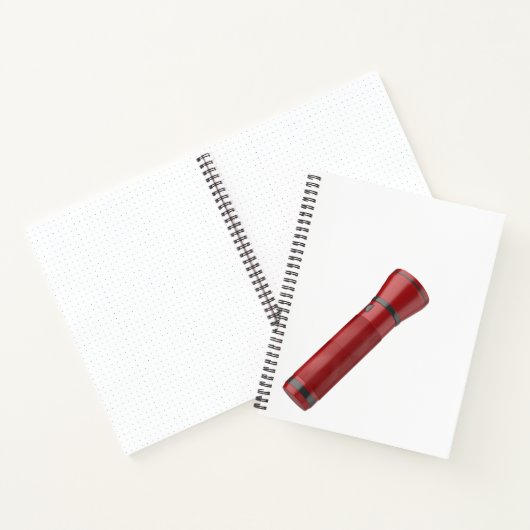 Moderne rode zaklamp notitieboek (Binnen)