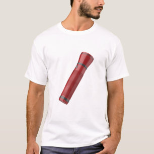 Moderne rode zaklamp t-shirt