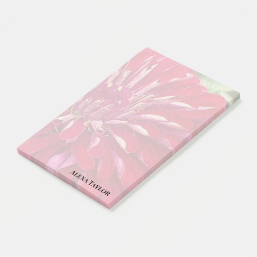 Moderne Rode Zinnias Post-it® Notes (Schuin)