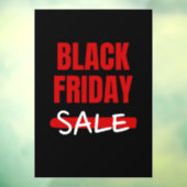 Moderne Rode Zwart Vrijdag Verkoop Typography Wink Raamsticker (Vel 3)