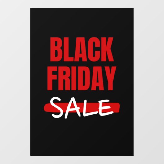 Moderne Rode Zwart Vrijdag Verkoop Typography Wink Raamsticker (Vel)