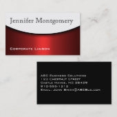 Moderne rode zwarte en witte Visitekaartjes (Voorkant / Achterkant)