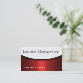 Moderne rode zwarte en witte Visitekaartjes (Staand voorkant)