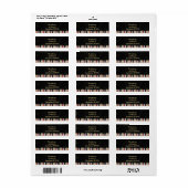 Moderne Rode Zwarte Kerstvakantie Etiket (Full Sheet)