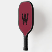 Moderne rode & zwarte monogram initiaal pickleball paddle (Links)