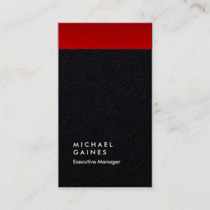 Moderne rode zwarte professionele minimalist visitekaartje