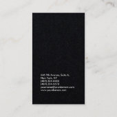 Moderne rode zwarte professionele minimalist visitekaartje (Achterkant)