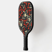 Moderne rode zwarte sterren - Cool Grunge Pattern Pickleball Paddle (Links)