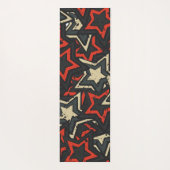 Moderne rode zwarte sterren - Cool Grunge Pattern Yogamat (Achterkant)