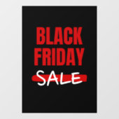 Moderne Rode Zwarte Vrijdag Uitverkoop Typography  Raamsticker (Vel)