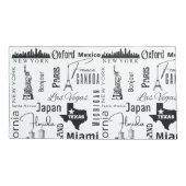 Moderne roemrijke steden, zwart-wit schattig kussensloop (Achterkant)