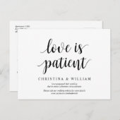 Moderne roest, liefde is geduldig, uitgesteld briefkaart (Voorkant / Achterkant)