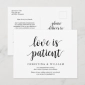 Moderne roest, liefde is geduldig, uitgesteld briefkaart (Voorkant / Achterkant)