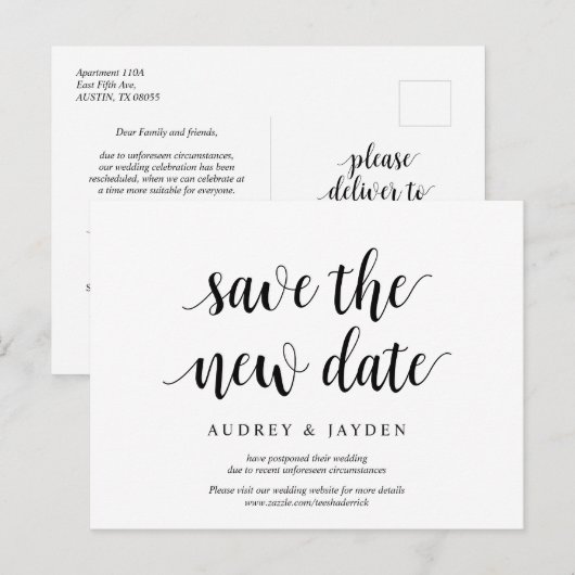 Moderne roest, sla de nieuwe datum op, we zijn uit briefkaart (Voorkant / Achterkant)