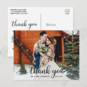 Moderne Roesticale Kalligrafie Lettertype Bedankt  Briefkaart (Voorkant / Achterkant)