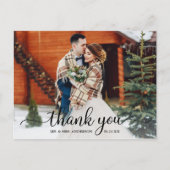 Moderne Roesticale Kalligrafie Lettertype Bedankt  Briefkaart (Voorkant)