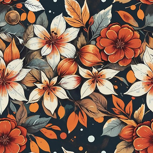 Moderne roestige bloemdeken met aangepaste naam fleece deken