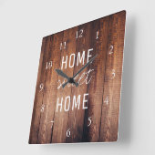 Moderne, roestkleurige, donkerschors vierkante klok (Hoek)