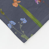 Moderne roestkleurige initiaal marineblauw fleece deken (Hoek)