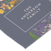 Moderne roestkleurige initiaal marineblauw medium tafelloper (Hoek)