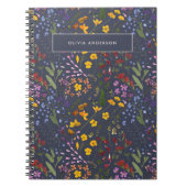 Moderne roestkleurige initiaal marineblauw notitieboek (Voorkant)