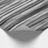 Moderne, roestkleurige zwarte grijze houtkorrelpat cadeaupapier (Hoek)