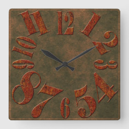 Moderne roestvrij metaal grote getallen vierkante klok