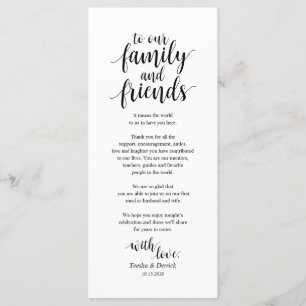 Moderne, roestvrije, zwarte plaatsbepalende Dank u Programmakaart