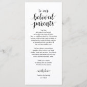 Moderne, roestvrije, zwarte plaatsbepalende Dank u Programmakaart (Voorkant)